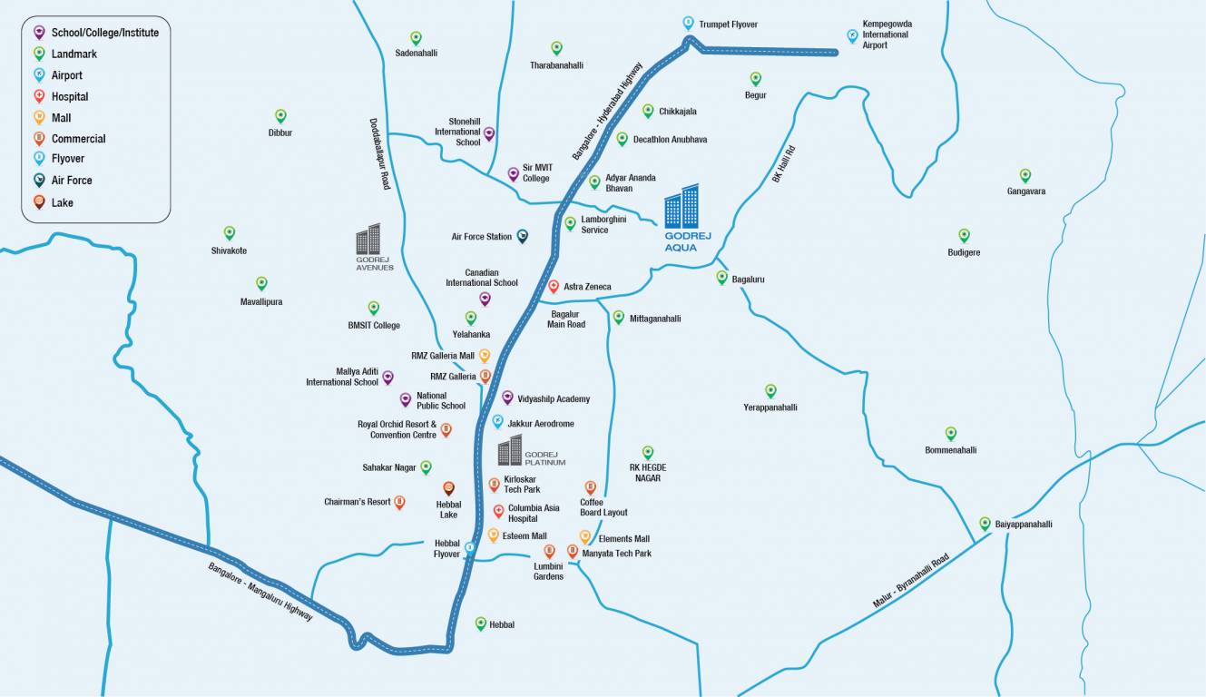 Godrej Aqua Location Map
