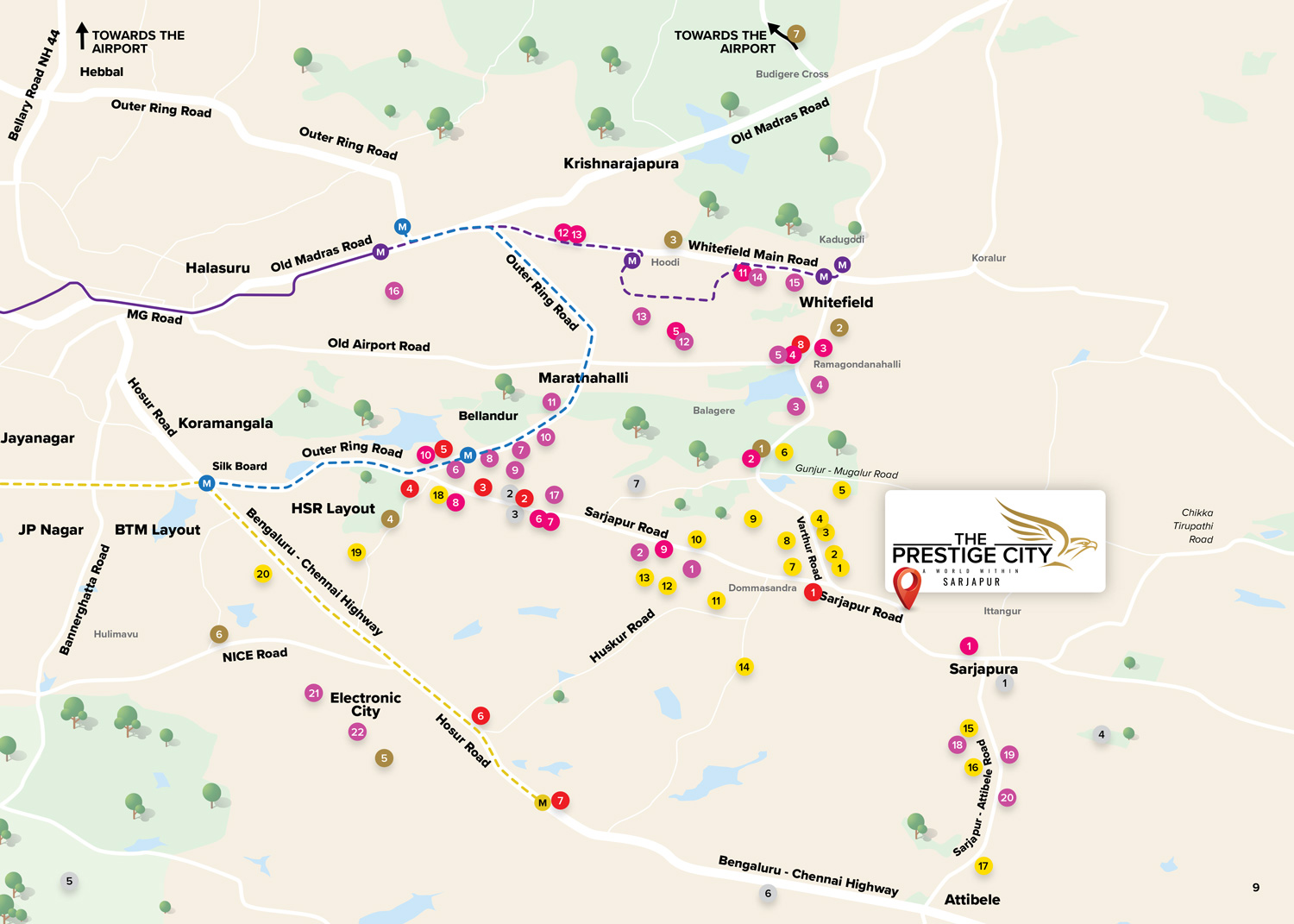 Prestige Avalon Park Location Map